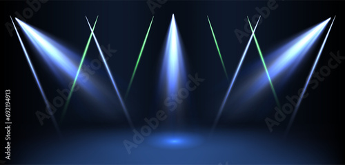 Stock vector image of stage lights, creating a vibrant and dynamic atmosphere.