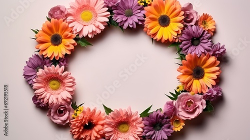 Frame with flowers UHD wallpaper