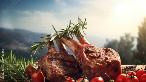 Fresh lamb chops UHD wallpaper photo