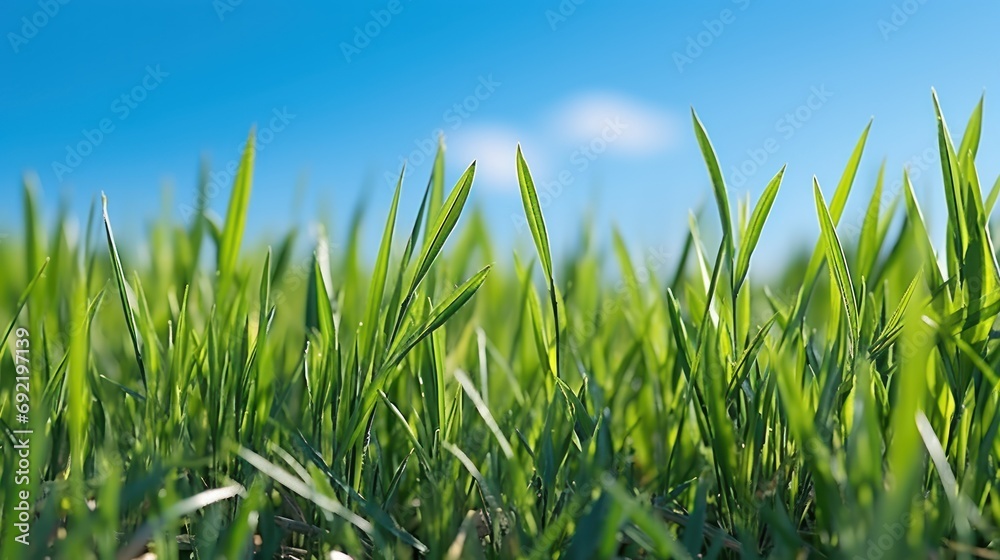 Fototapeta premium Fresh green grass UHd wallpaper