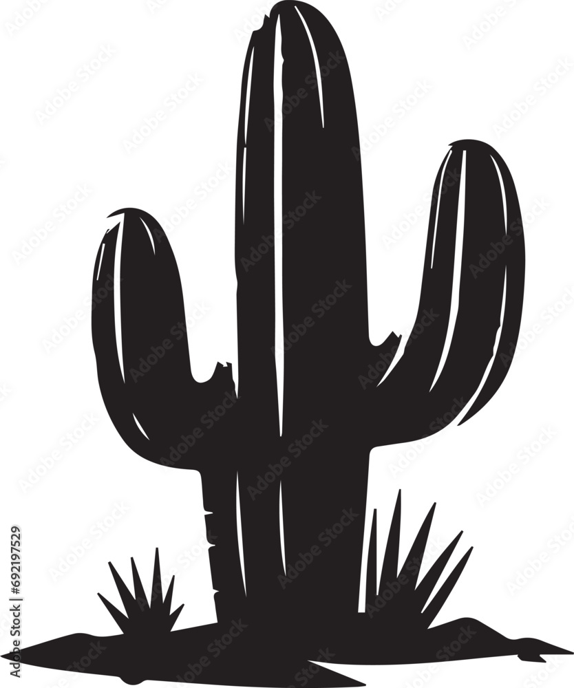 Obraz premium Cactus Silhouettes EPS Amazing Vector