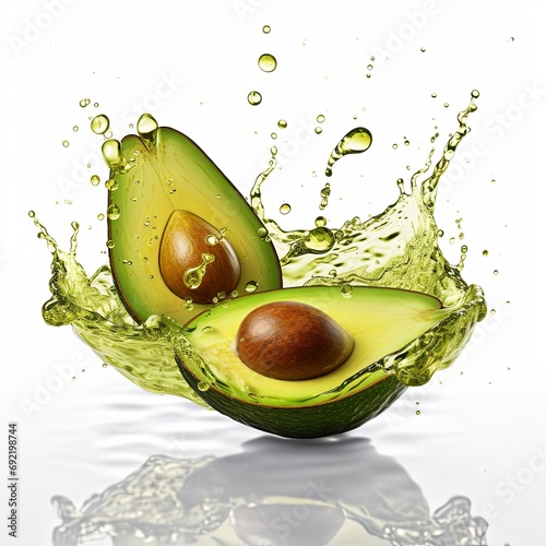 avocado splashing oil