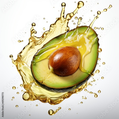 avocado splashing oil