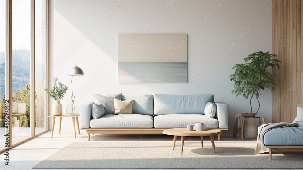 Step into a minimalist lounge featuring a Scandinavian-inspired light ...