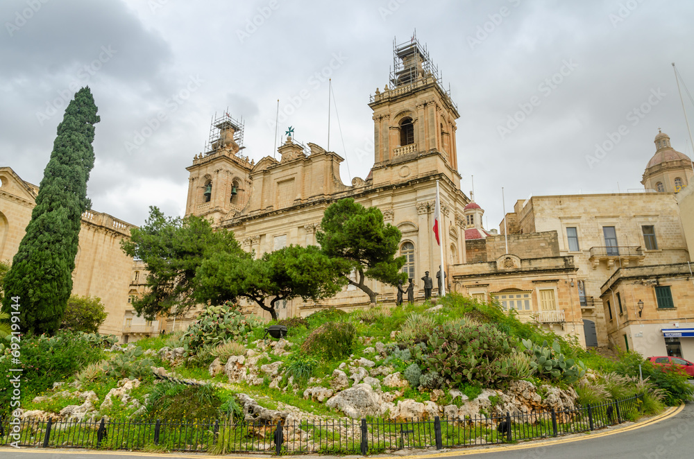 View of Birgu (Vittoriosa) from Valleta, Malta.