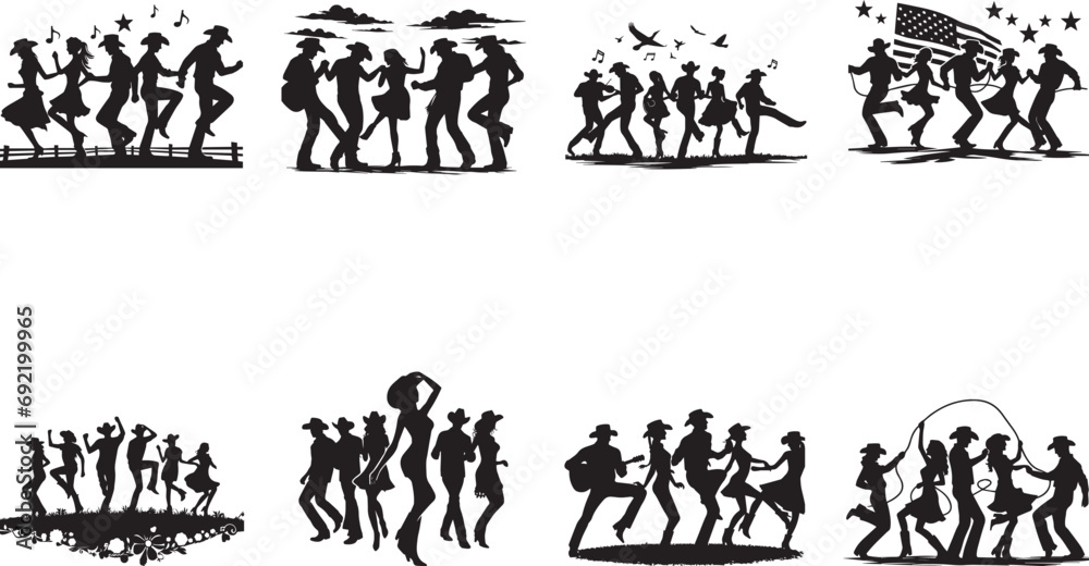 Fototapeta premium People Dancing EPS Vector Amazing Look