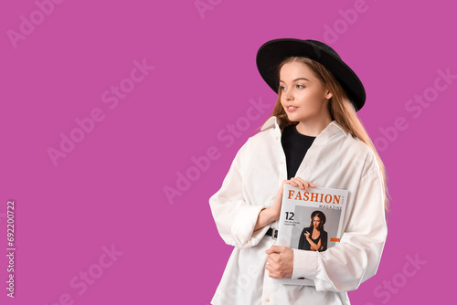 Stylish young woman with fa...