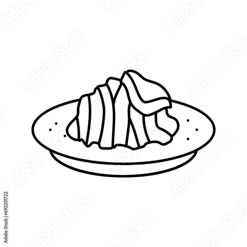 ratatouille french cuisine line icon vector. ratatouille french cuisine sign. isolated contour symbol black illustration
