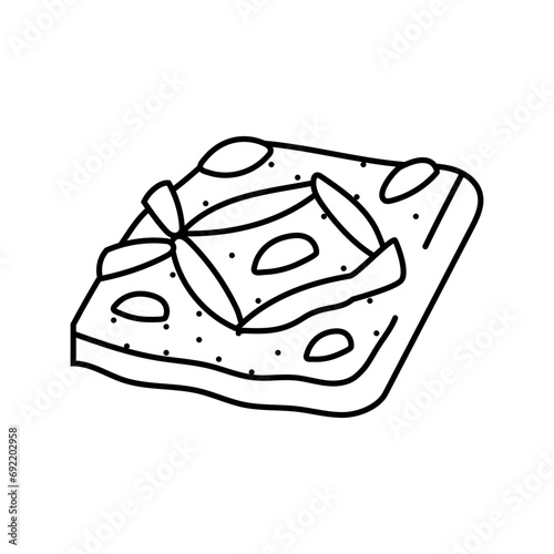 pissaladier french cuisine line icon vector. pissaladier french cuisine sign. isolated contour symbol black illustration photo