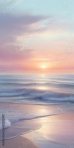 Fantasy sunset over ocean or sea.