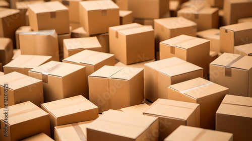 Several brown shipping cartons