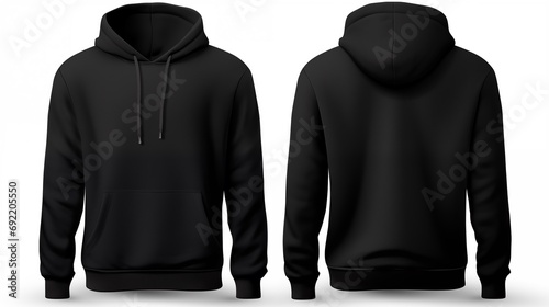 A Stylish Black Sweatshirt with a Hoodie
