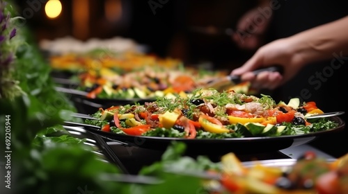 Close-Up View of Delicious Food on a Table