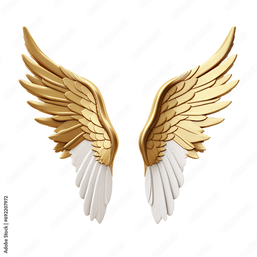 Fototapeta premium Luxurious Gold Wing Element