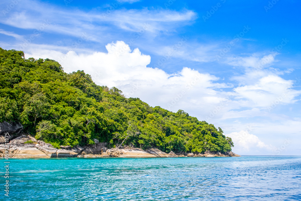 Beautiful panoramic tropical landscape of the Similan Islands, Thailand Beautiful panoramic tropical landscape of the Similan Islands, Thailand