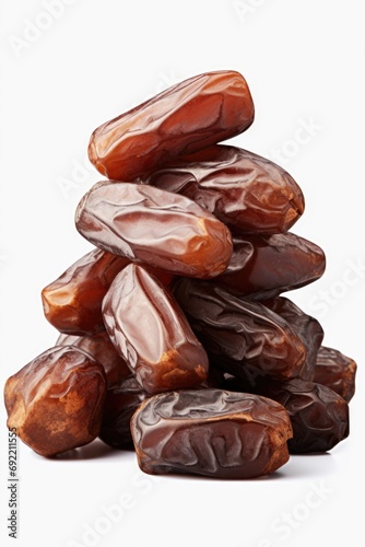 A pile of dates stacked on top of each other. Can be used to depict abundance, healthy eating, or Middle Eastern cuisine