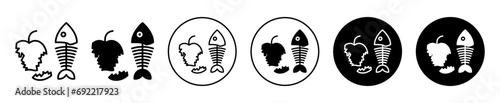 Organic waste icon. compostable recycle eco friendly garbage waste separation symbol set. organic waste of home kitchen to reusable in biogas treatment. dump trash or organic waste vector