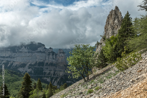 Rochers du Pas des Ampes , Massif du Vercors , Drôme , alpes