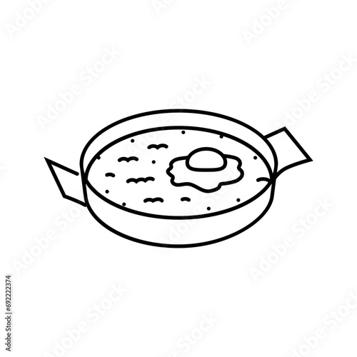 menemen turkish cuisine line icon vector. menemen turkish cuisine sign. isolated contour symbol black illustration