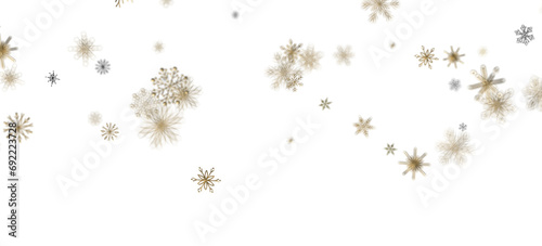Wallpaper Mural Snowflake Cascade: Mesmerizing 3D Illustration Depicting Descending Christmas Snowflakes Torontodigital.ca