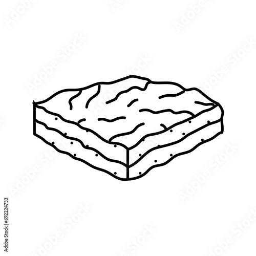 baklava pastry turkish cuisine line icon vector. baklava pastry turkish cuisine sign. isolated contour symbol black illustration