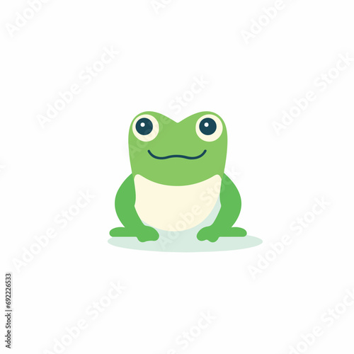 Frog in cartoon, doodle style. Isolated 2d vector illustration in logo, icon, sketch style, Eps 10. AI Generative