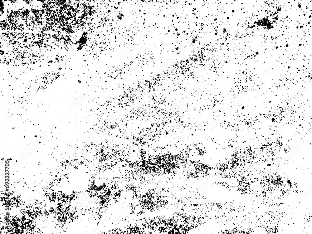 Black and white abstract scratched vector texture with large and small grains. Vector illustration for overlay. Distress effect weathering cracks scuffs dust dirt natural grunge background for stencil Black and white abstract scratched vector texture with large and small grains. Vector illustration for overlay. Distress effect weathering cracks scuffs dust dirt natural grunge background for stencil