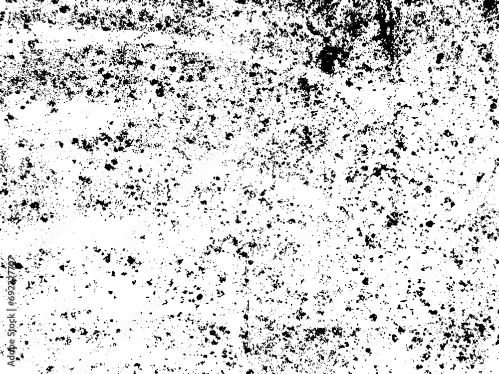 Abstract black and white dirty weathered vector texture with large and small grains. Vector illustration for overlay. Distress effect cracks scratches scuffs dust natural grunge background for stencil Abstract black and white dirty weathered vector texture with large and small grains. Vector illustration for overlay. Distress effect cracks scratches scuffs dust natural grunge background for stencil