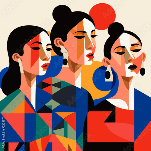 group of woman in a row