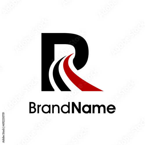 Simple Initial R Road Logo