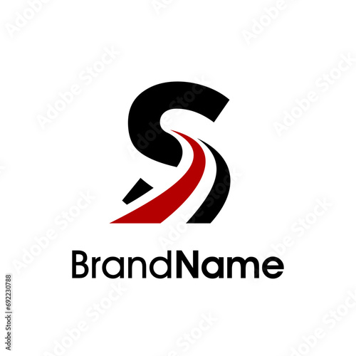 Simple Initial S Road Logo