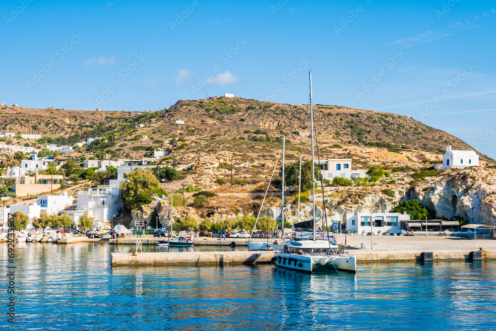View of Kimolos port, Kimolos island, Cyclades, Greece