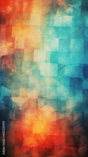 Abstract background in orange and blue tones. generative ai