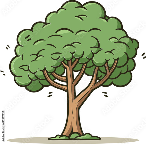 Radiant Reverie A Luminous Collection of Vectorized Trees, Each Illustration Illuminating the Boundless Wonder of Earth Creation

