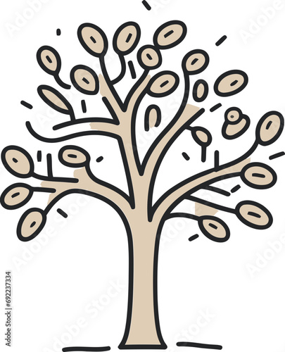 Radiant Reverie A Luminous Collection of Vectorized Trees, Each Illustration Illuminating the Boundless Wonder of Earth Creation
