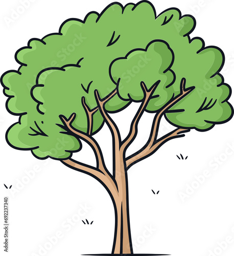 Whispers of the Wild A Melodic Array of Vectorized Trees, Each Illustration a Harmonious Echo of the Untamed Symphony of the Forest
