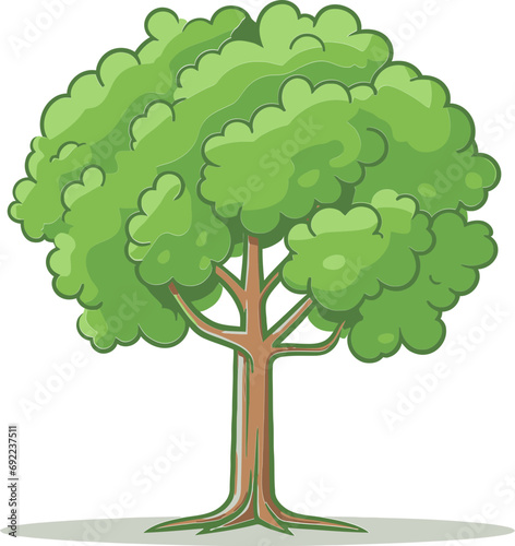 Tranquil Transects Hand-Drawn Vector Tree ShowcaseNatures Ensembles Illustrated Tree Vector Showcase