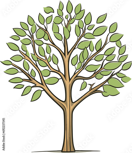 Enchanted Grove Hand-Drawn Vector Tree CollectionSketches of Arboreal Harmony Handcrafted Tree Vectors