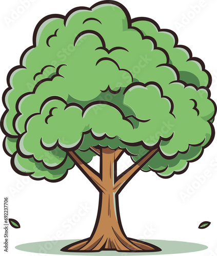 Whispering Woodlands Handcrafted Vector TreesBotanical Ballad Illustrated Tree Vector Stories