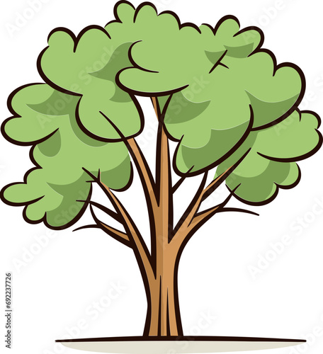 Botanical Ballad Illustrated Tree Vector StoriesRustic Reverie Hand-Rendered Tree Vector Reverie