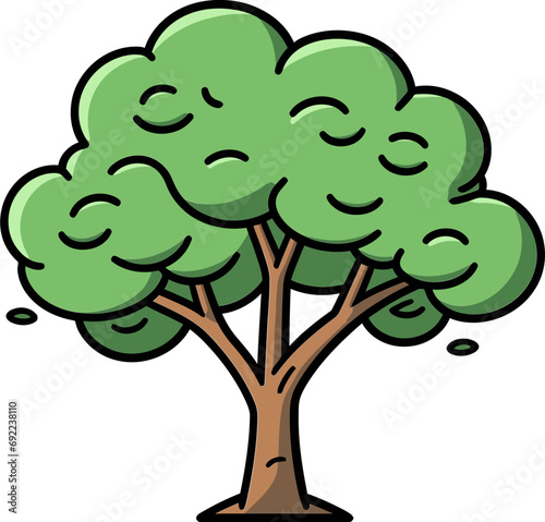 Foliage Reveries Illustrated Tree Vector DaydreamsNatures Elegy Hand-Rendered Tree Vector Tribute