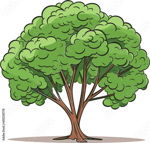 Whimsical Woodwork Illustrated Tree Vector SketchesSylvan Sonata Artistic Tree Vector Harmony