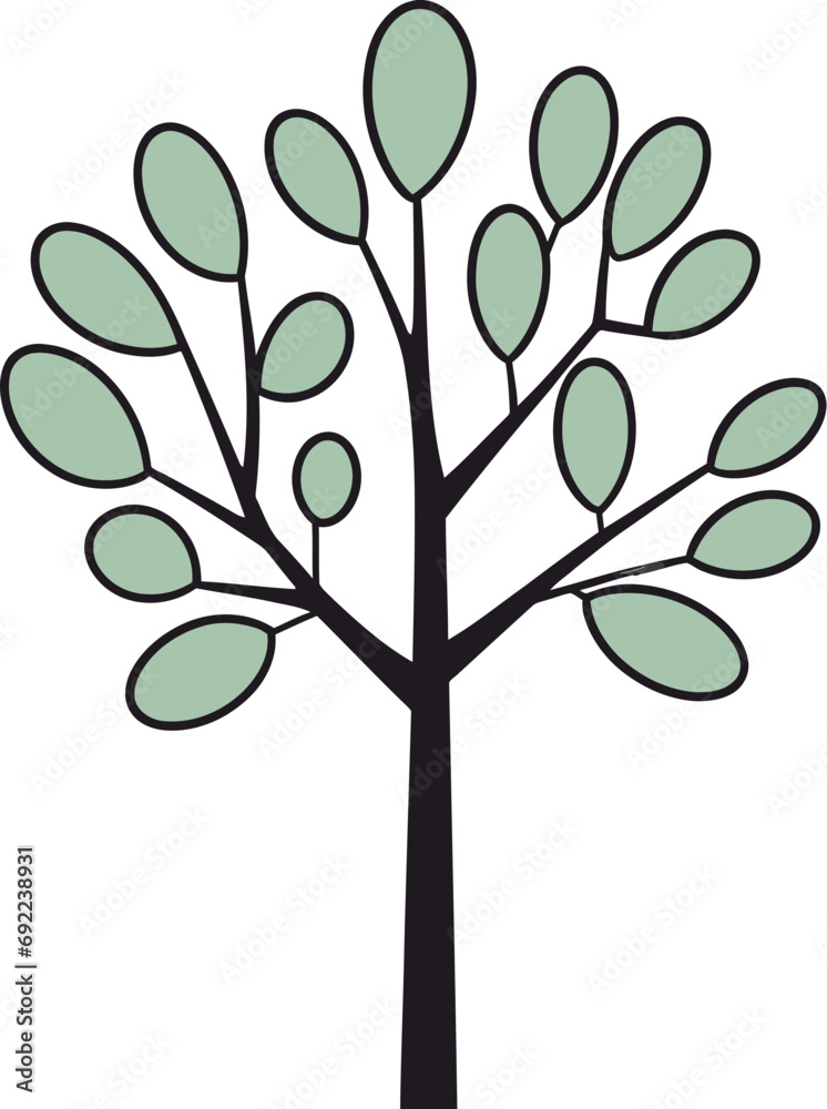 Arboreal Artistry Illustrated Vector ArtistryTranquil Trails Illustrated Tree Vector Trails