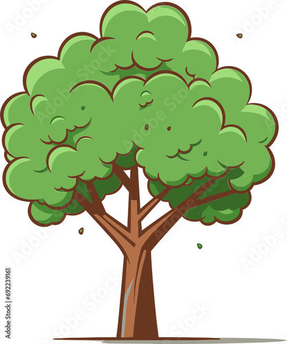 Enchanted Essence Artistic Tree Vector CoreFoliage Fusion Illustrated Tree Vector Blend