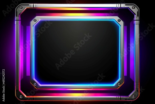 Abstract high tech border, futuristic technology background