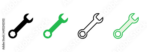 Wrench icon set. repair icon vector. tools icon vector
