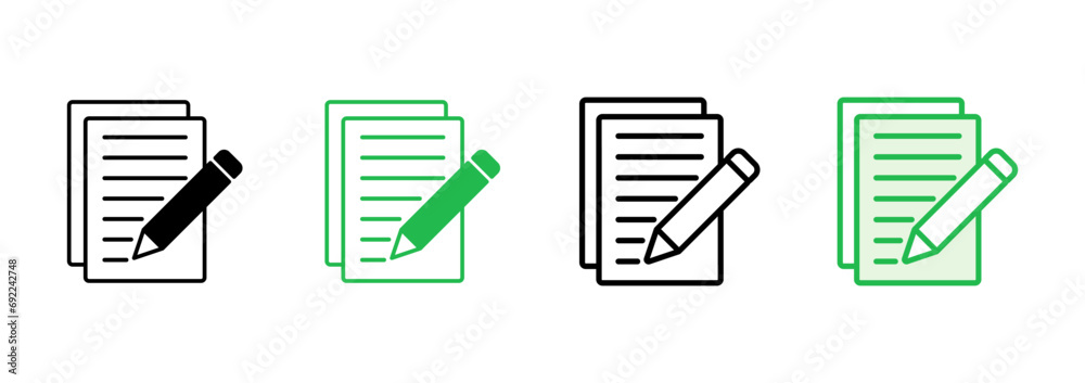 Note icon set. notepad icon vector Note icon set. notepad icon vector