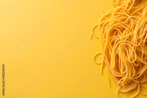 Spaghetti Gialli su Fondo Giallo photo