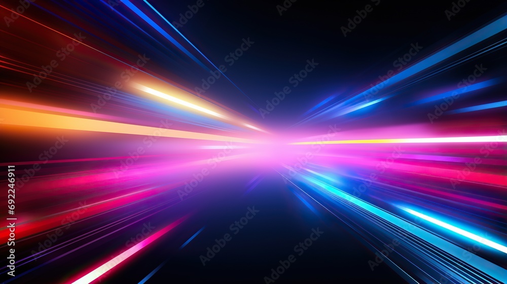 Fast dynamic Background.Abstract city street light effect. lighting speed effect background,