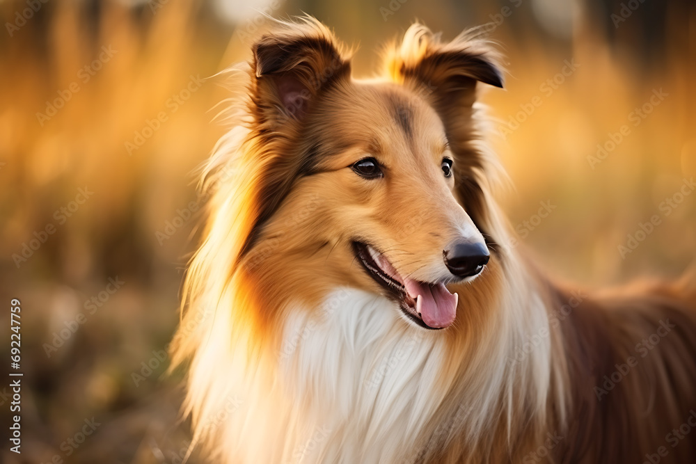 portrait of a collie dog on nature background. portrait of a collie dog on nature background.